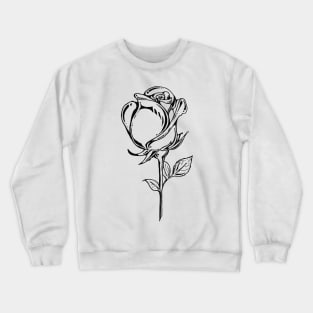 Flower Line Art Crewneck Sweatshirt